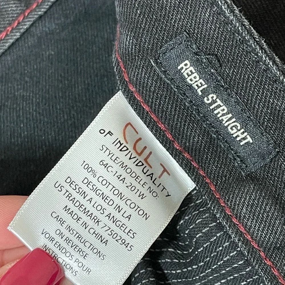 Men’s Cult of Individuality Black Rebel Straight Jeans